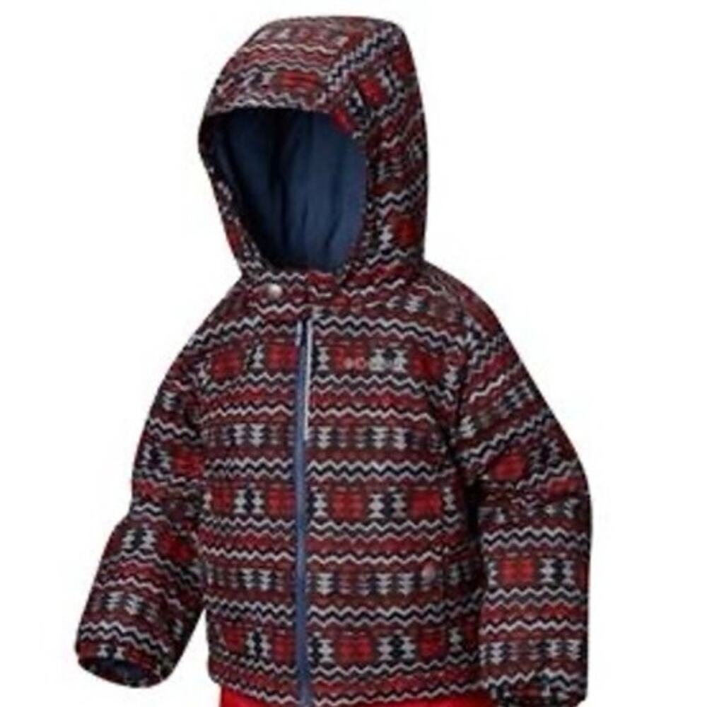 Columbia Frosty Slope Red Zigzag Print Snow Jacket 4T